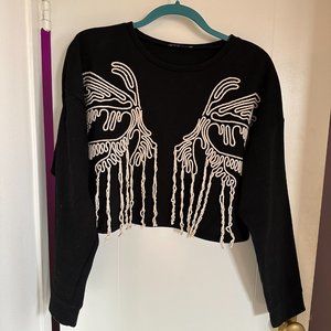 Zara black cropped sweater